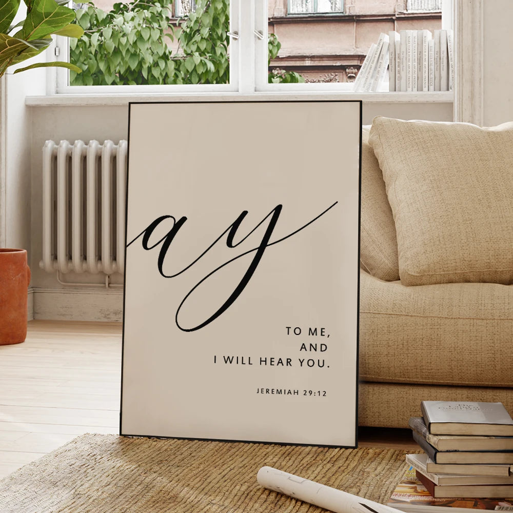 Modern Black Jeremiah 29:12 Pray To Me Bible Verse