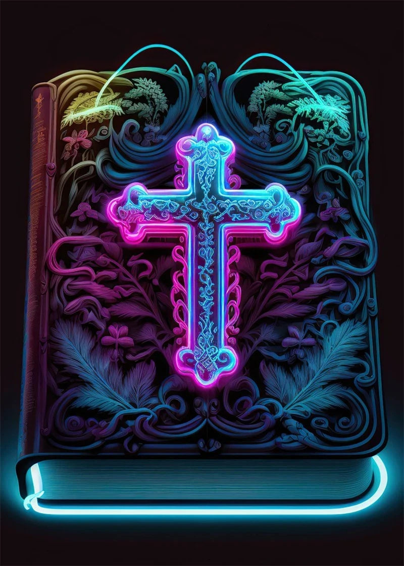 Christian Cross & Dove Canvas Wall Art