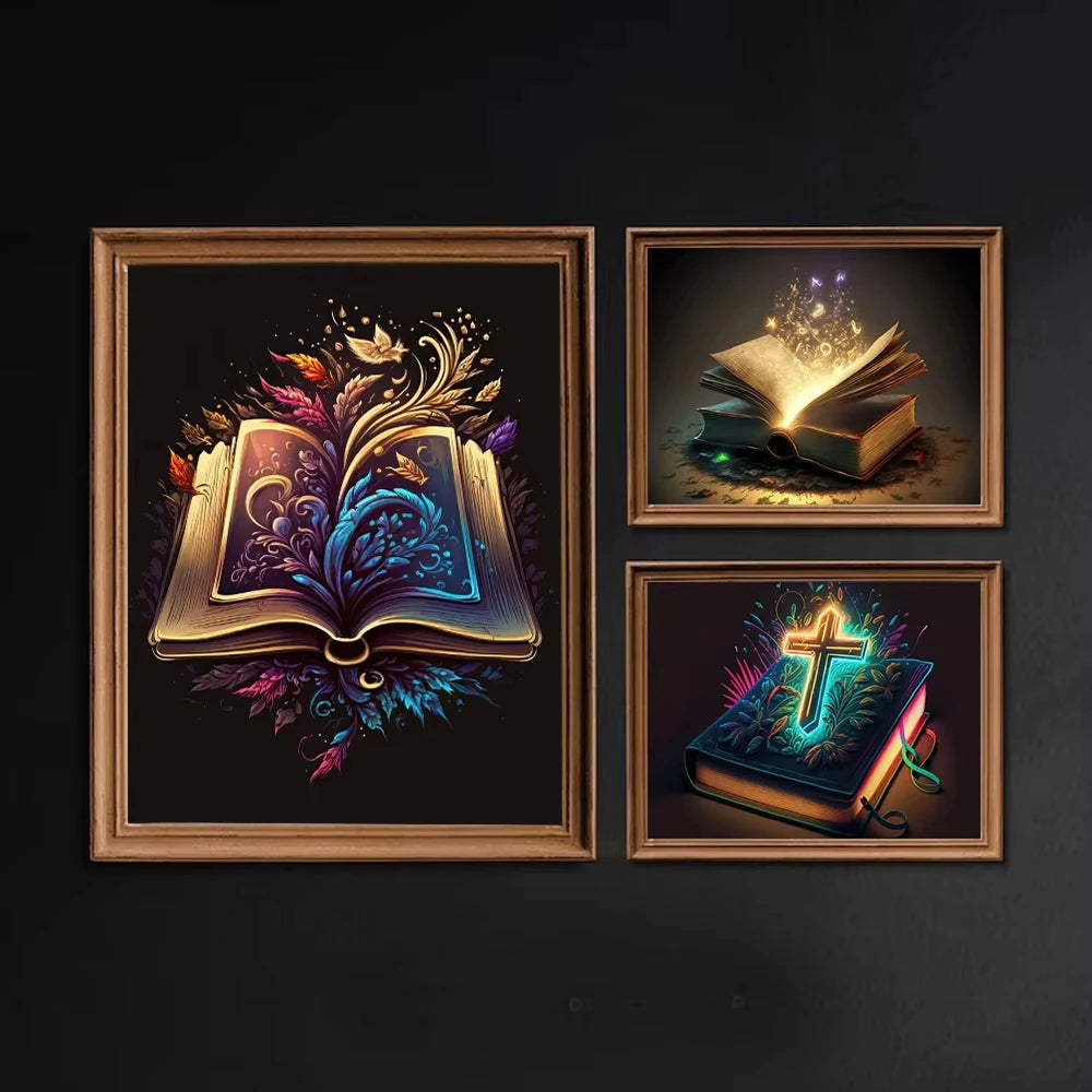 Christian Cross & Dove Canvas Wall Art