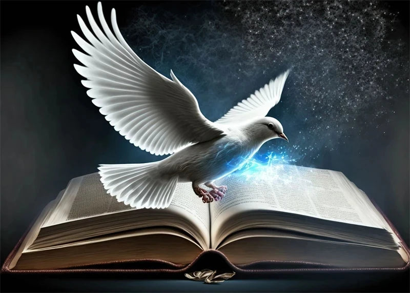 Christian Cross & Dove Canvas Wall Art