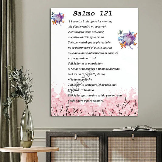 Inspirational Quote Poster Print Spanish Bible Verse Poster