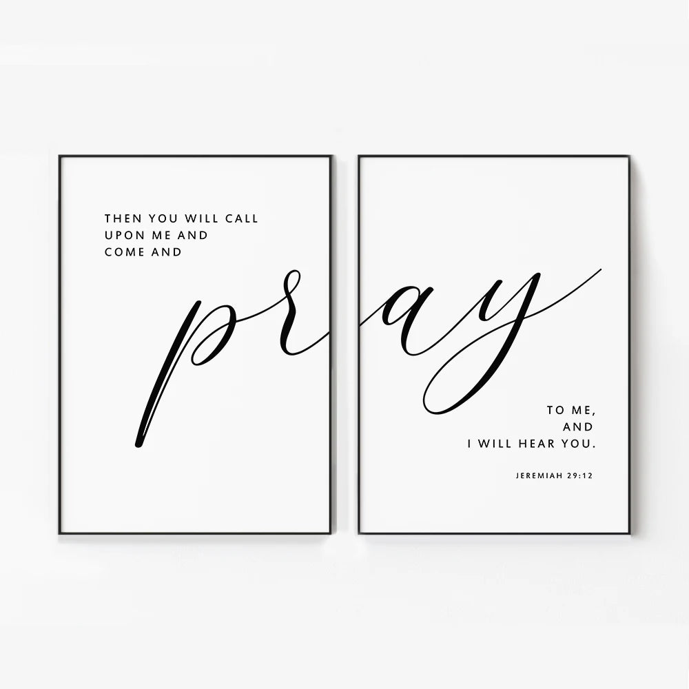 Modern Black Jeremiah 29:12 Pray To Me Bible Verse