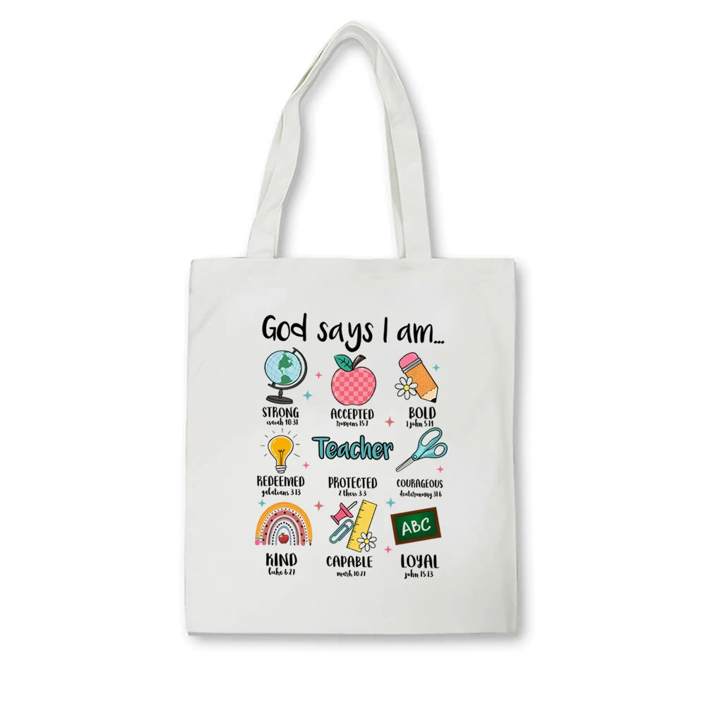 God Says I Am A Teacher Lady Handbag