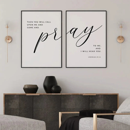 Modern Black Jeremiah 29:12 Pray To Me Bible Verse