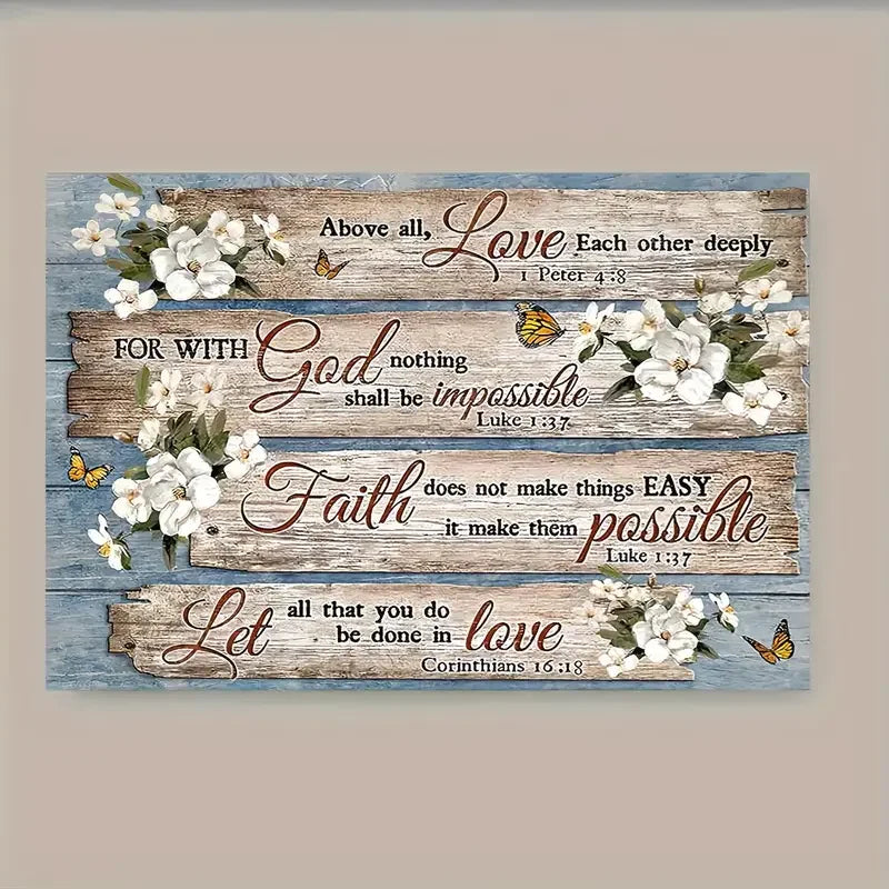 Canvas Painting Christian Bible Verse