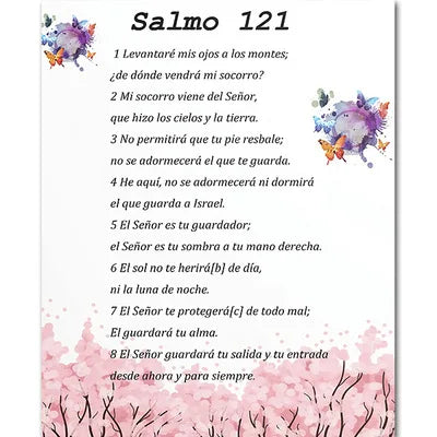 Inspirational Quote Poster Print Spanish Bible Verse Poster