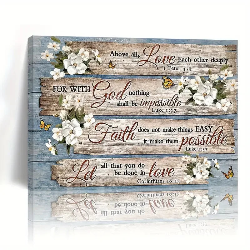 Canvas Painting Christian Bible Verse