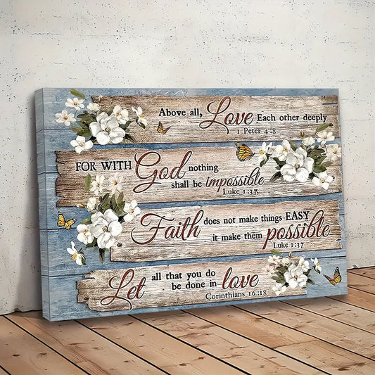 Canvas Painting Christian Bible Verse