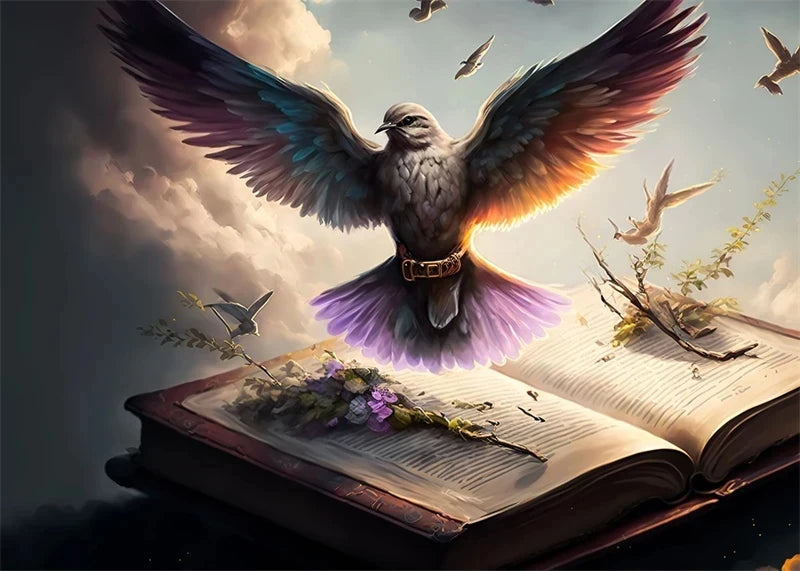 Christian Cross & Dove Canvas Wall Art