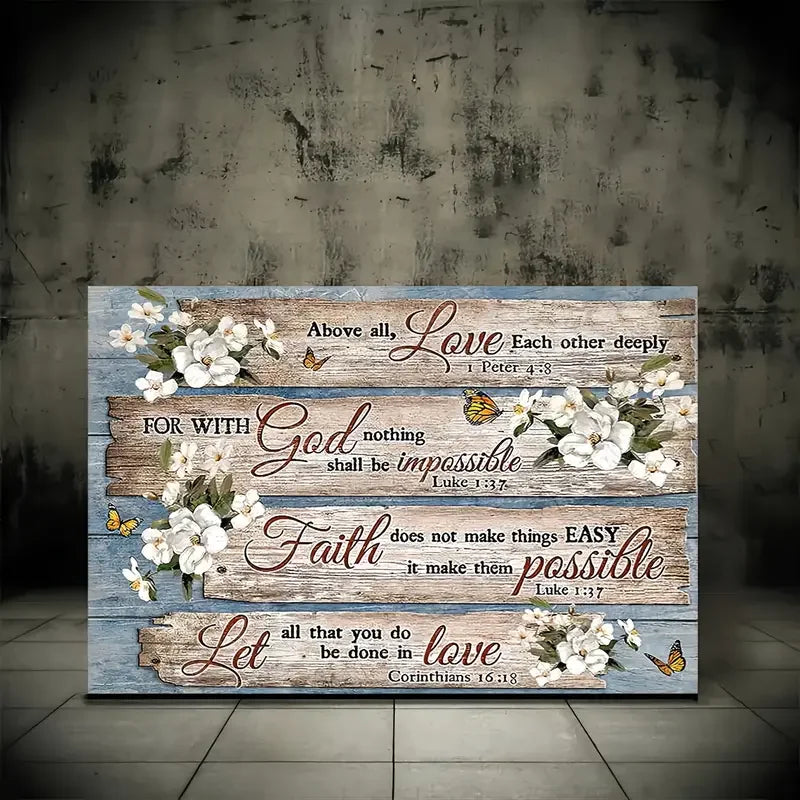 Canvas Painting Christian Bible Verse